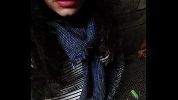 Preview 2 of Docter Boob Prasing - Young french crossdresser walk out by night and handjob himself 2/2
