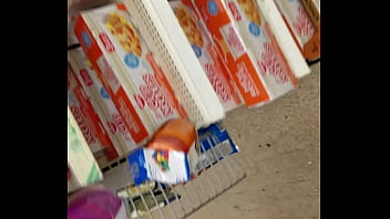 Preview 2 of Blaciking - Big booty in tight sweatpants at a store.