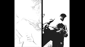 Preview 1 of Porn Clothespins Joi - nudist fun in black and white
