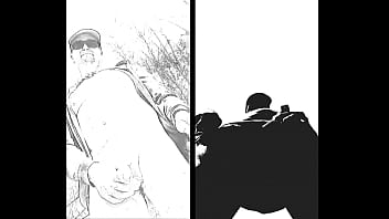 Preview 4 of Porn Clothespins Joi - nudist fun in black and white
