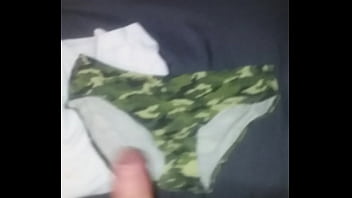 Preview 1 of Oil Movies - Jerking off in my step mom&#039_s panties