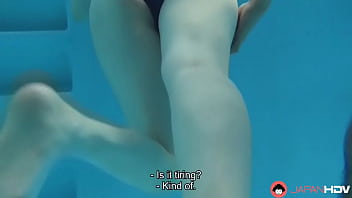 Preview 2 of Wwe Roman Reigns Sex - Young Japanese teen,  Machiko Ono is sucking hard in the swimming pool