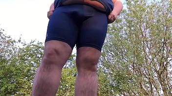 Preview 2 of 77 Woboydy - Chubby in lycrashort outdoor cum