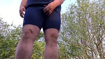 Preview 1 of 77 Woboydy - Chubby in lycrashort outdoor cum