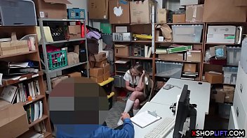 Preview 2 of College Girl Complete Video - Blonde petite teen busted and banged by a security guy