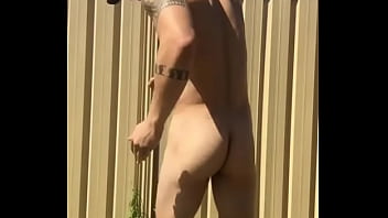 Preview 2 of Mom Moutha - Naked Male bubblebutt in the yard