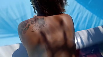 Preview 4 of Xxx V Down Hd - ELE ME PEGOU BATENDO SIRIRICA NA BEIRA DA PISCINA E SOCOU O PAU COM FORCA EM MIM