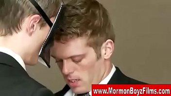 Preview 1 of Soma Dp Dpp - Young mormon guy stripped by gay man in mask