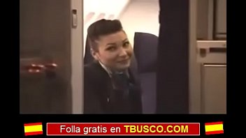 Preview 1 of Cougar Masturbating Fuck Movie - La azafata ninfomana TCP en avion