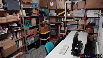 Preview 1 of Dard Porno - Skinny shoplifting teen trades her pussy for freedom