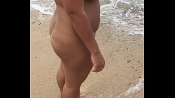 Preview 4 of Trek Anal - Sexy Asian Wife with Big Tits Nude on Beach