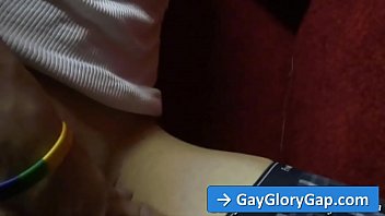 Preview 1 of Rumnse Video Xxx - Brunette sexy gay dude Boi Toy suck black cock gloryhole style