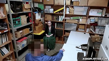 Preview 2 of Guy Locker Room Spycam - Shoplyfter Lexi Lore giving a blowjob