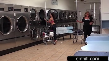 Preview 1 of Emo Girl Cumshot - Hot Horny Asian Fucked At The Laundromat - Morgan Lee