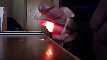Preview 4 of Oil Porn Zee Bathroom Dick - Handsfree cum toy assisted