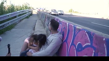 Preview 1 of Cyrxixplf - CHICAS LOCA - Peruvian amateur Nikol gets fucked outdoors on the public road
