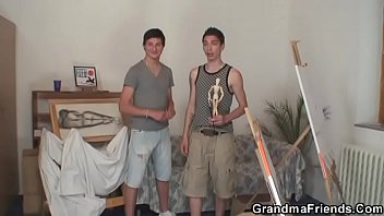 Preview 1 of Old Gost - Old granny swallows two cocks