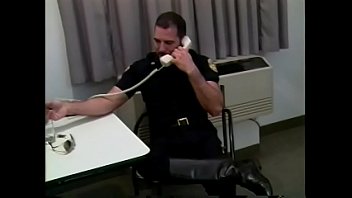 Preview 1 of Adriana Malkova Feet - Manly cop fucks a horny gay stud in his office