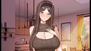 Preview 1 of African Mate - Summer Clover [ HAREM HENTAI GAME ] Ep.14 wild KITCHEN SEX with the big SISTER !