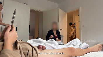 Preview 3 of Porn Boys Korean - My step mom and I are getting ready for going out and my husband playing and showing off his cock.