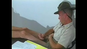 Preview 2 of Hollie Maben - Sergeant getting his cock sucked by soldier in uniform in the office
