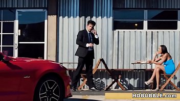 Preview 1 of Big Natural G Size Tits Porn - Slutty gold digger Rylynn Rae sucks in a moving car