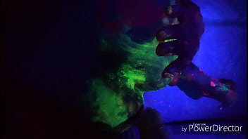 Preview 2 of Sweetsinar - Blacklight anal foot toy