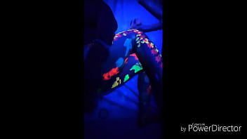 Preview 1 of Sweetsinar - Blacklight anal foot toy