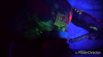 Preview 4 of Sweetsinar - Blacklight anal foot toy