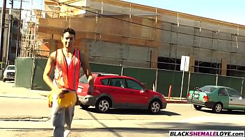Preview 1 of Brezzzer Xxx Video S - Big tits shemale called a worker at sex and banged him