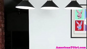 Preview 1 of Go Faka - Masturbating tgirl wanks cock and toys ass