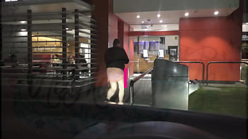 Preview 1 of Sunyloi Xxx Vbio - Kiwi Trashy MILF slut outlandish public display at KFC followed by extremely public pissing at the gas station. Trailer