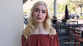 Preview 1 of Dog Buns Xxx Video - Blonde teen rides cowgirl in public