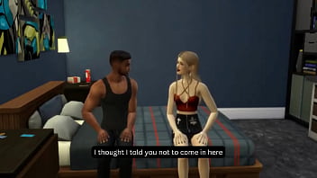 Preview 1 of Hours Vs Woman Sex - White Girl Step Sis Takes Her Step Bro&#039_s BBC In 3D Animated Hentai Sims 4 Porno
