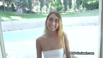 Preview 1 of Adik Skodeng - Beautiful Raquel milks my big dick pov style on camera
