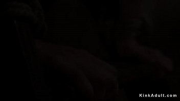 Preview 4 of Fast Hinting - Hogtied blonde feet tormented and whipped