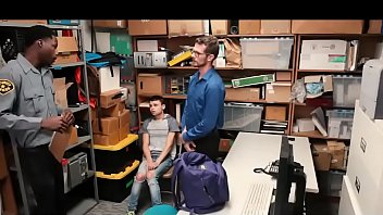 Preview 1 of Jean Myfreecams - Tiny Twink Shoplifter Double Dick Bareback Fuck