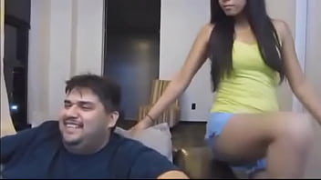 Preview 1 of English Mavi - Skinny Bitch Duz A c. Hold On A Fat Dude With Her Leggz 3