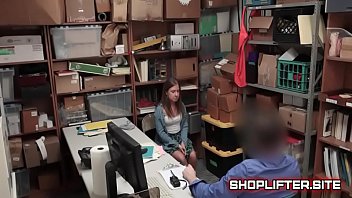 Preview 1 of Black Teen Tries Anal - Teenager Brooke Bliss Sucking Cop Penis On Spycam