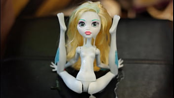 Preview 4 of Animals Virgin - BEAUTIFUL Lagoona doll (Monster High) gets DRENCHED in CUM 19 TIMES