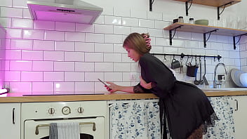 Preview 1 of Vixen Boss And Secretary - Anal Vibe In The Kitchen With Beauty Skye Young. Full On SHEER