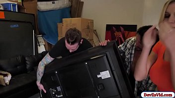 Preview 1 of Webcam Mature Ffmget - Slut gf fucking her neighbor and her bf