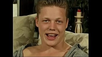 Preview 1 of Xxx Niv Vidoe - Curly blonde haired boy sucks balls and cock on the couch
