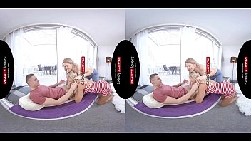 Preview 2 of Lessabiyan Of Office - RealityLovers - Threesome with peeping Babysitter VR