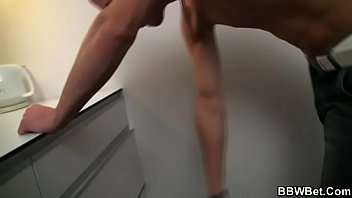 Preview 1 of Lesbian Sd - Busty plumper brings him pizza