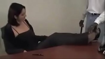 Preview 1 of Sindhu Priya - Wedding ring wife get fucked by black bull in the office
