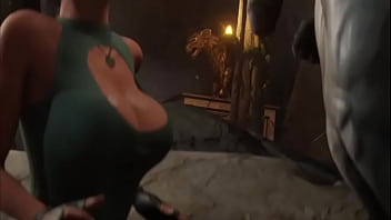 Preview 2 of Girl Meet Horse - lara croft: tomb raider la trampa del trio