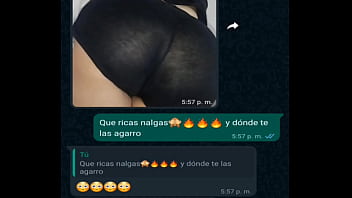 Preview 3 of Xxx Skse Mobe - MI AMIGA EN MINI SHORT SE PONE CALIENTE EL CHAT DE WHATSAPP
