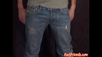 Preview 1 of Wwwbd 9xxxcom - Feet loving jock stroking his long dick until he squirts cum