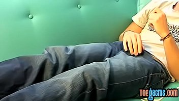 Preview 1 of Blood Drains - Hot twink wiggles his sexy toes and jerks off his fat cock